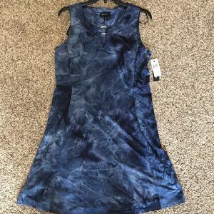 Large AB Studio blue dress no sleeves